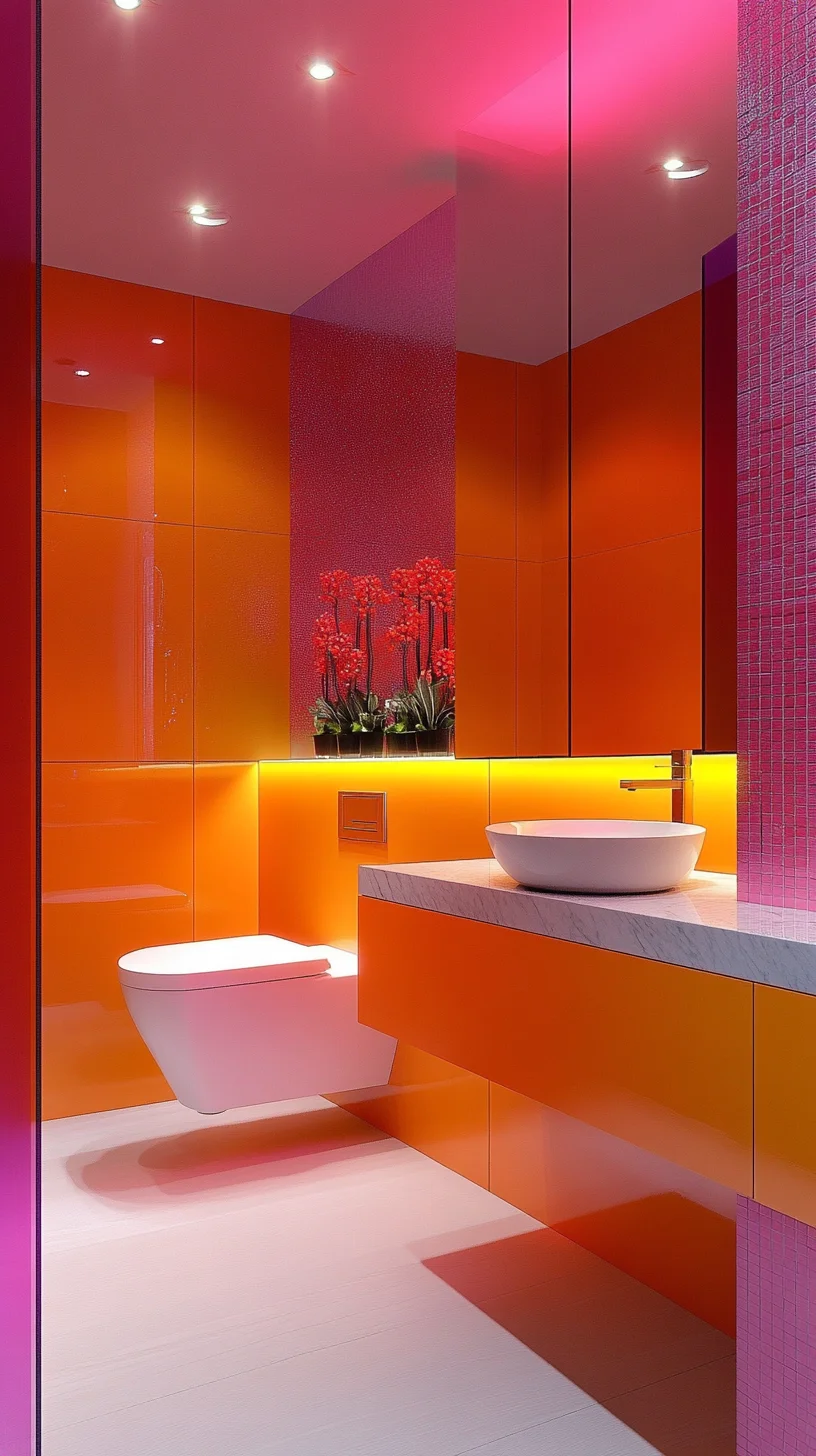 Bold and Bright: Transform Your Bathroom with Vibrant Orange Elegance