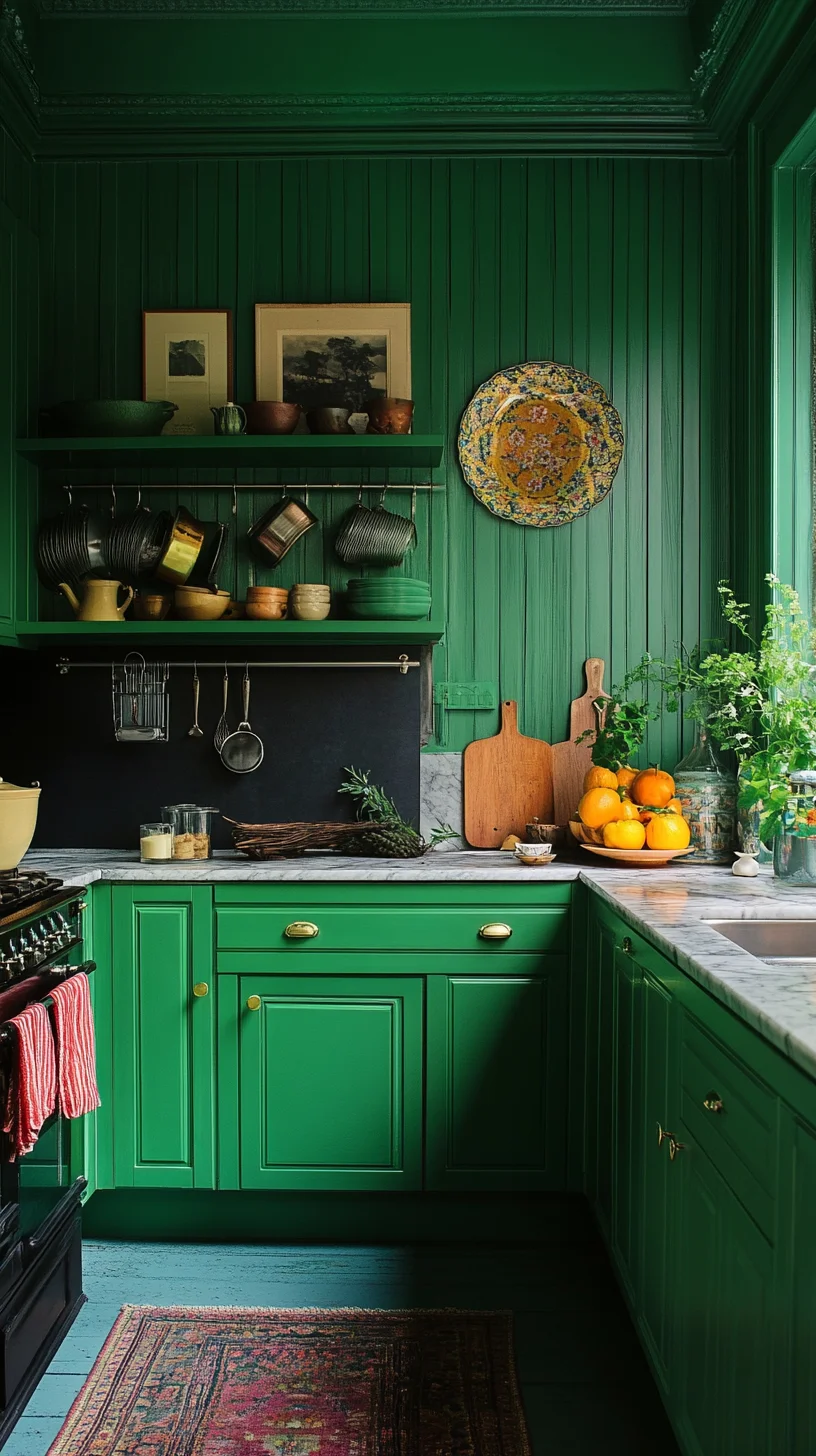 Bold & Brilliant: Transform Your Kitchen with Luxurious Green Accents