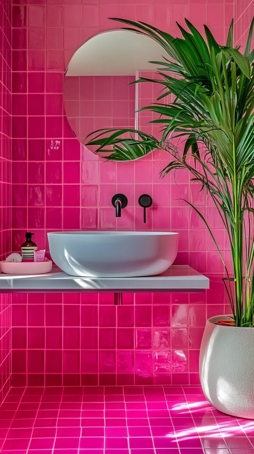 Boldly Pink Paradise: Transform Your Bathroom into a Vibrant Escape