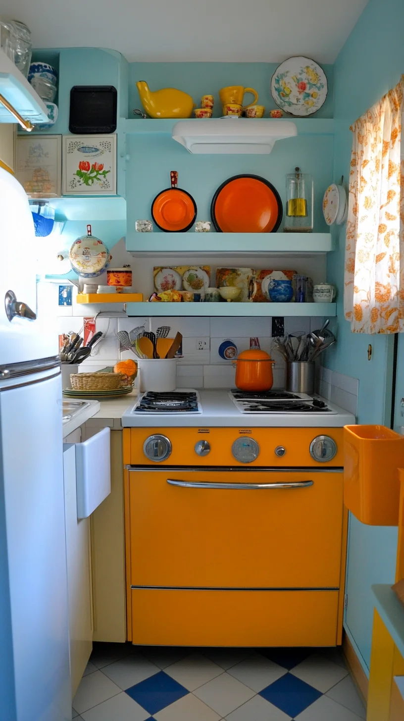 Bright and Cheerful: The Retro Kitchen with a Modern Twist