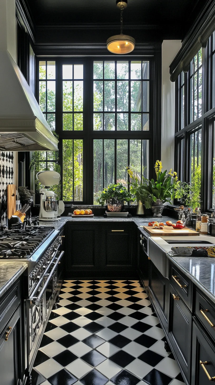 Classic Black and White Kitchen: Timeless Elegance with a Modern Twist