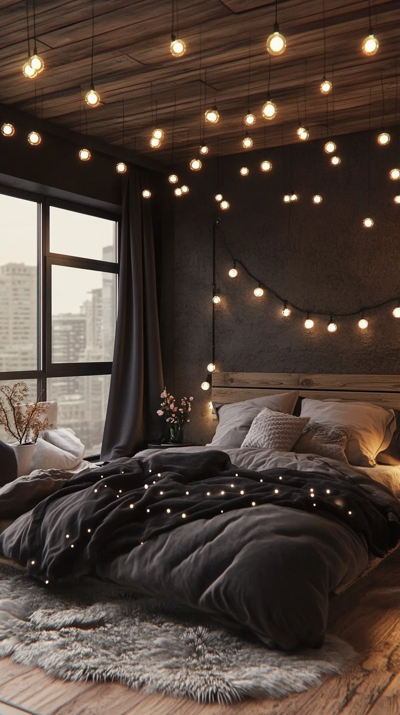 Cozy Chic: Create a Warm, Inviting Bedroom Sanctuary with String Lights