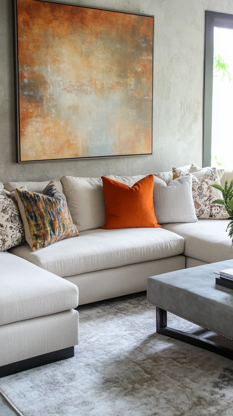 Cozy Chic: Transform Your Living Room with Modern Textures and Bold Accents