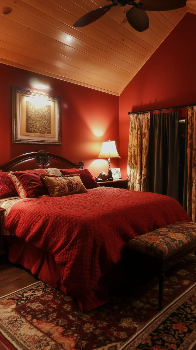 Cozy Elegance: Transform Your Space with Rich Reds and Warm Accents