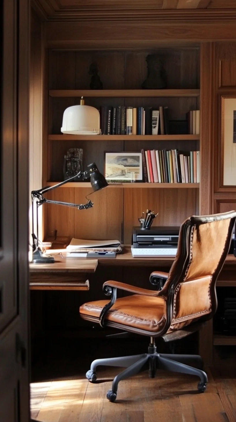 Cozy Elegance: Transform Your Workspace with Timeless Wooden Accents