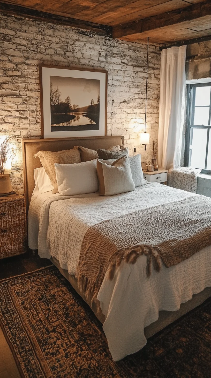 Cozy Modern Rustic Bedroom: Embrace Warmth with Textured Layers