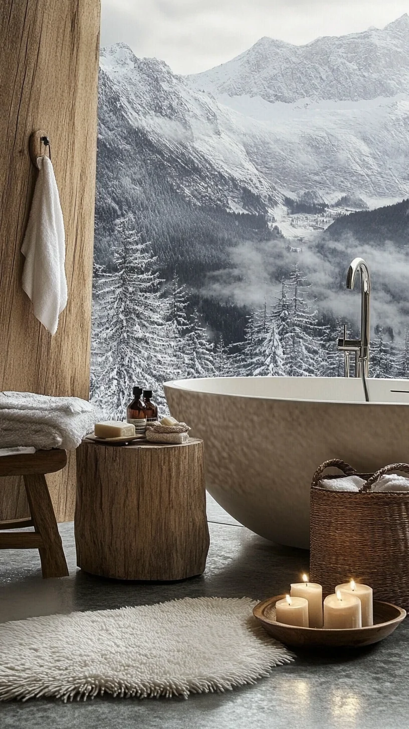 Cozy Mountain Retreat: Elevate Your Bathroom with Nature-Inspired Décor