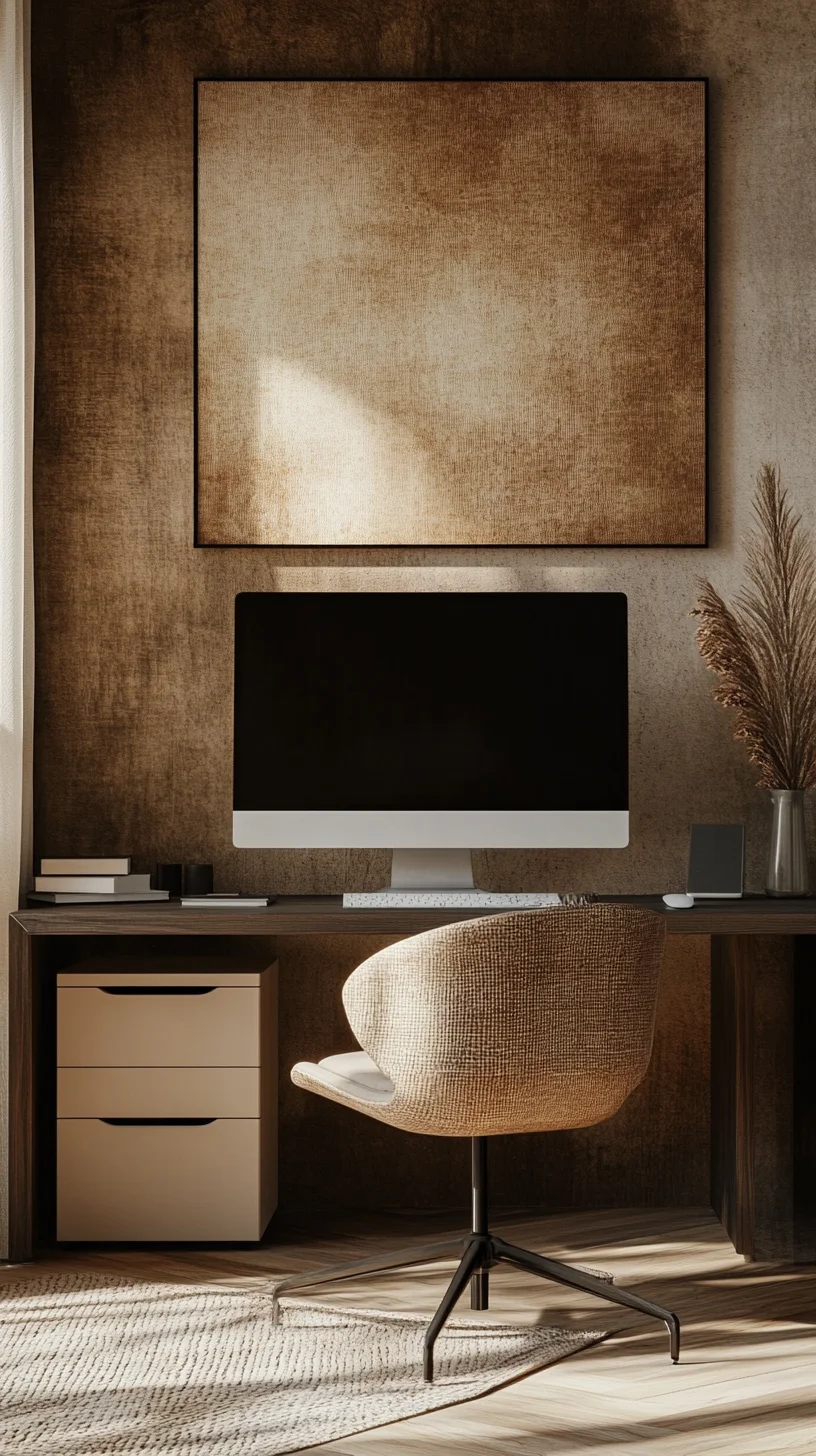 Create a Cozy Workspace: Chic Minimalism Meets Natural Elegance