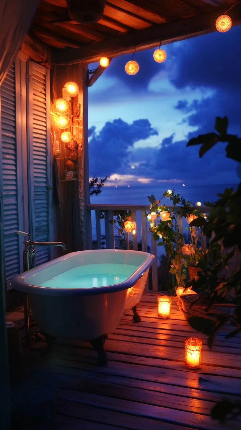 Create a Serene Outdoor Oasis with a Cozy Bathtub Retreat