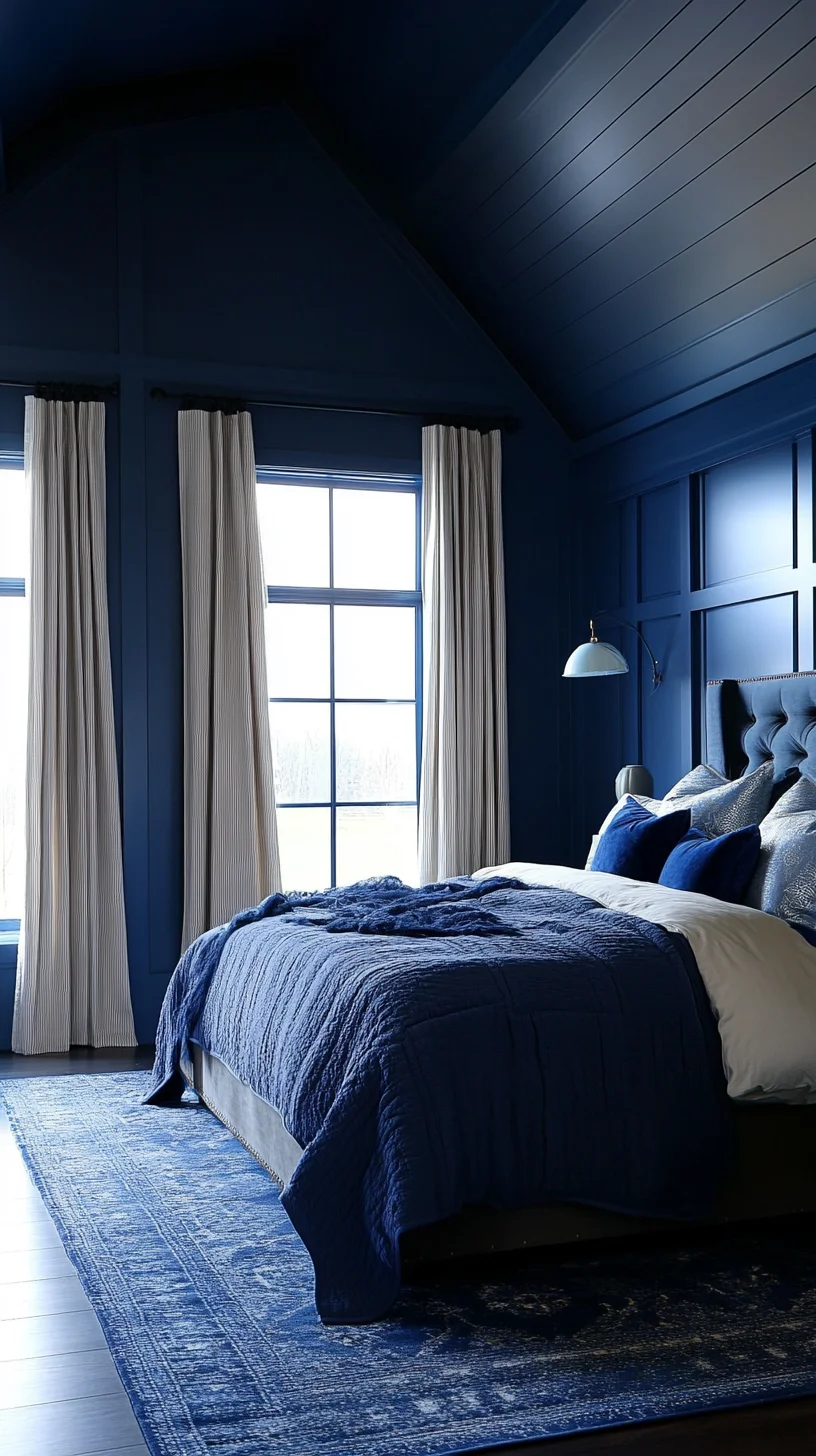 Create a Tranquil Oasis with Deep Blue Bedroom Aesthetic