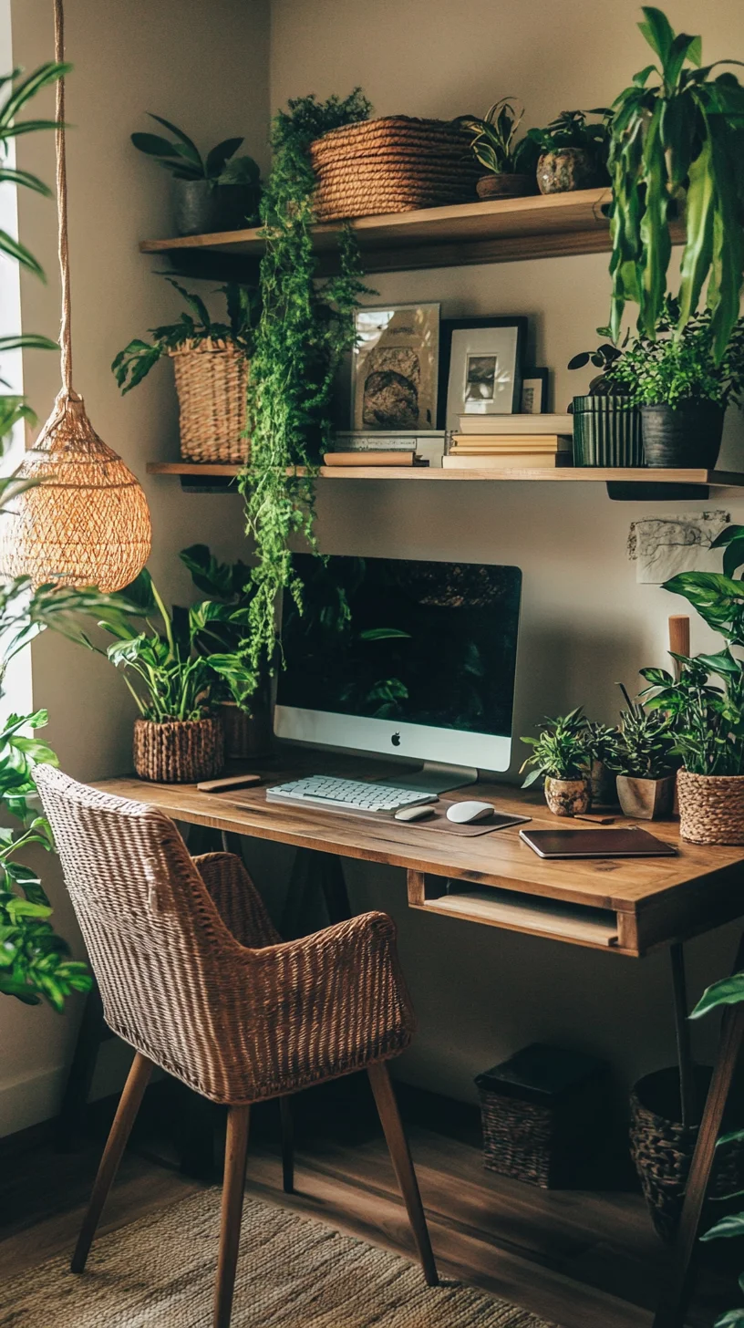 Create Your Serene Workspace: Embrace the Lush Green Office Aesthetic