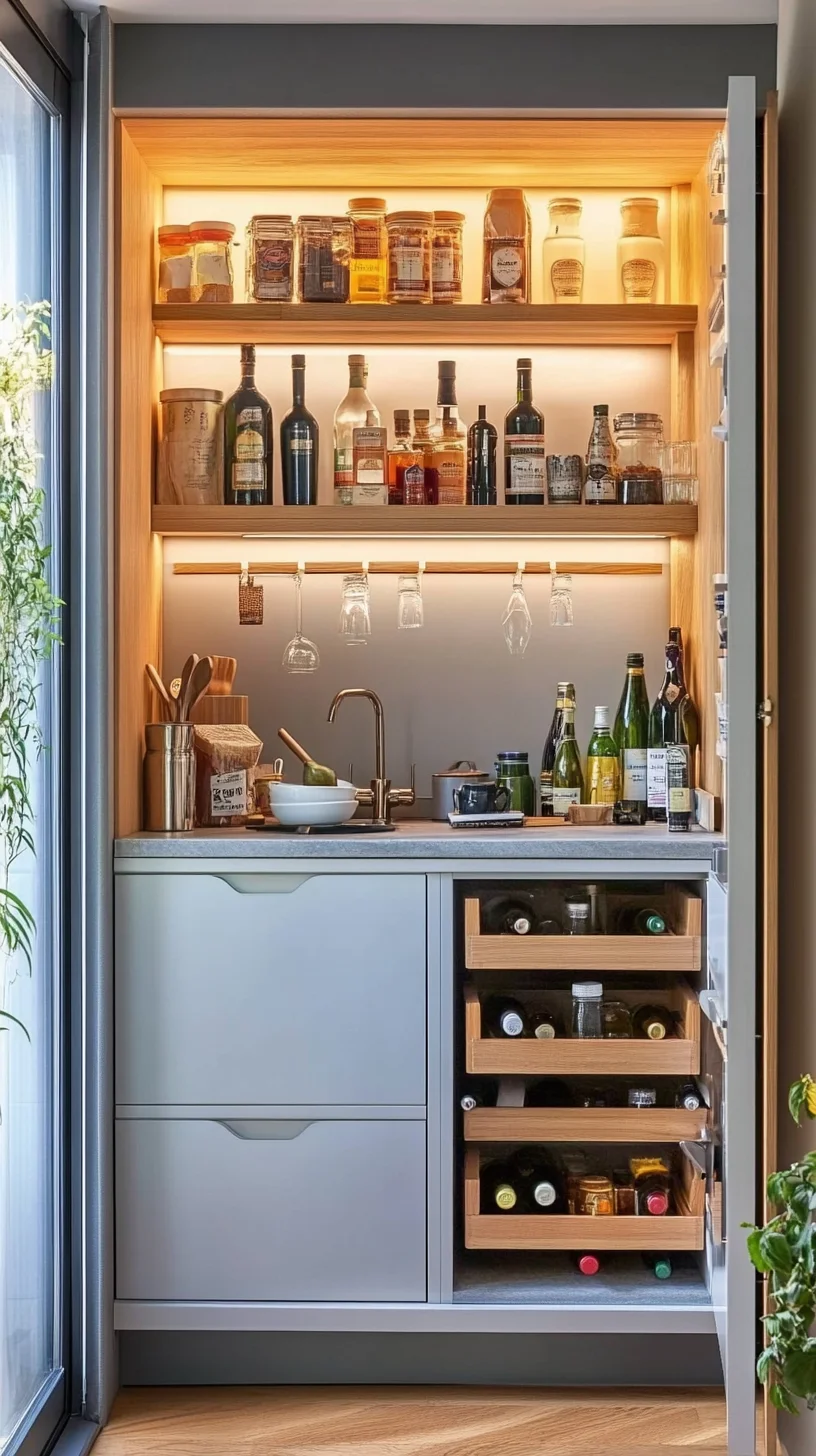 Elegant Mini Bar: Stylish Storage Solutions for Your Home