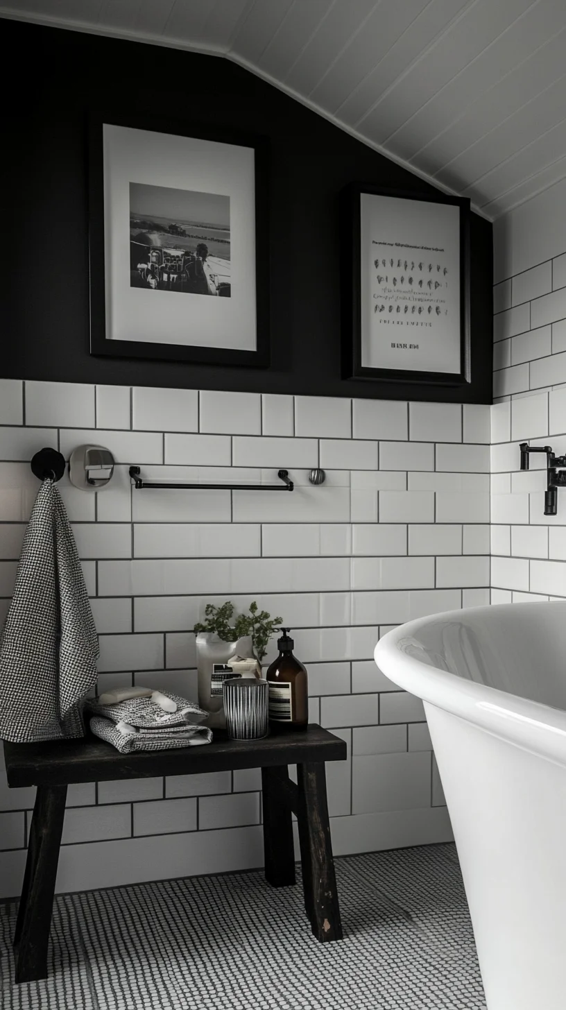 Elegant Monochrome Bathroom Bliss: Timeless Style for Modern Spaces