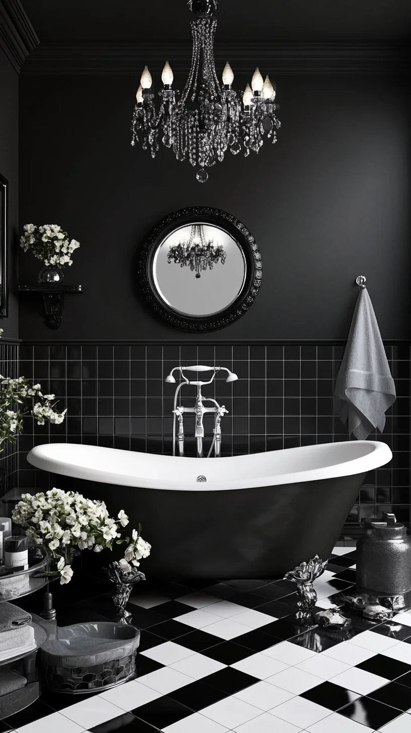 Elegant Monochrome Oasis: Transform Your Bathroom into a Luxe Retreat