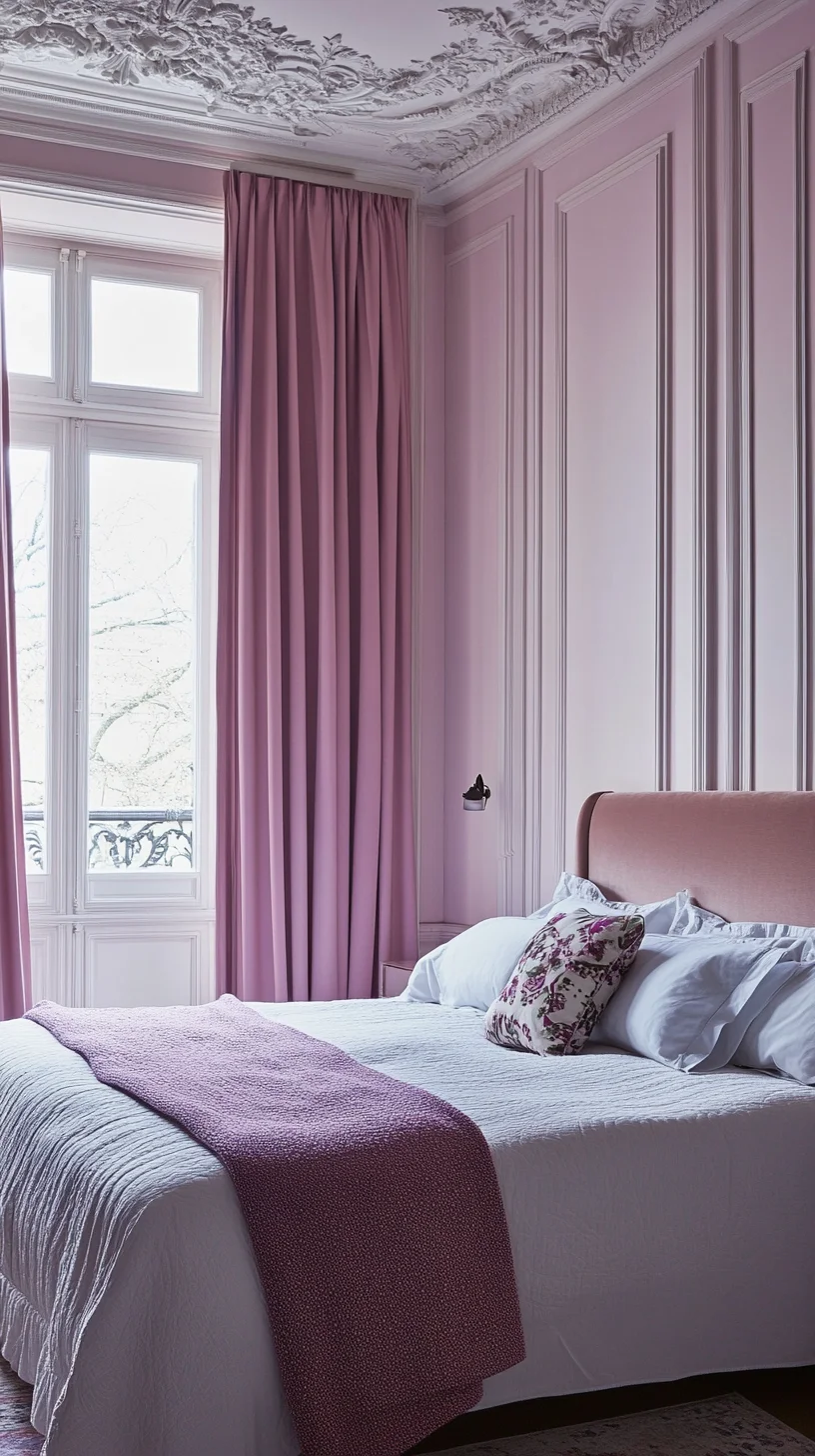 Elegant Soft Pink Retreat: Embrace Tranquility and Style in Your Bedroom