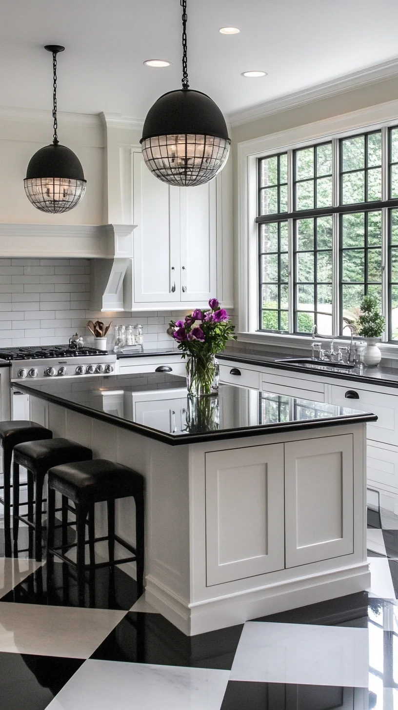 Elevate Your Culinary Space with Chic Black and White Elegance