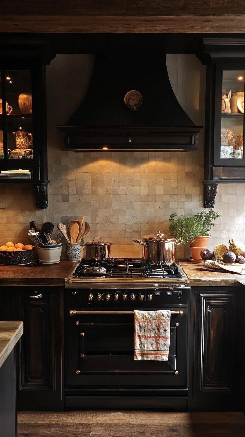 Elevate Your Culinary Space with Elegant Black Kitchen Aesthetics