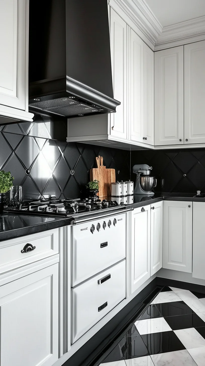 Elevate Your Culinary Space with Timeless Black and White Elegance