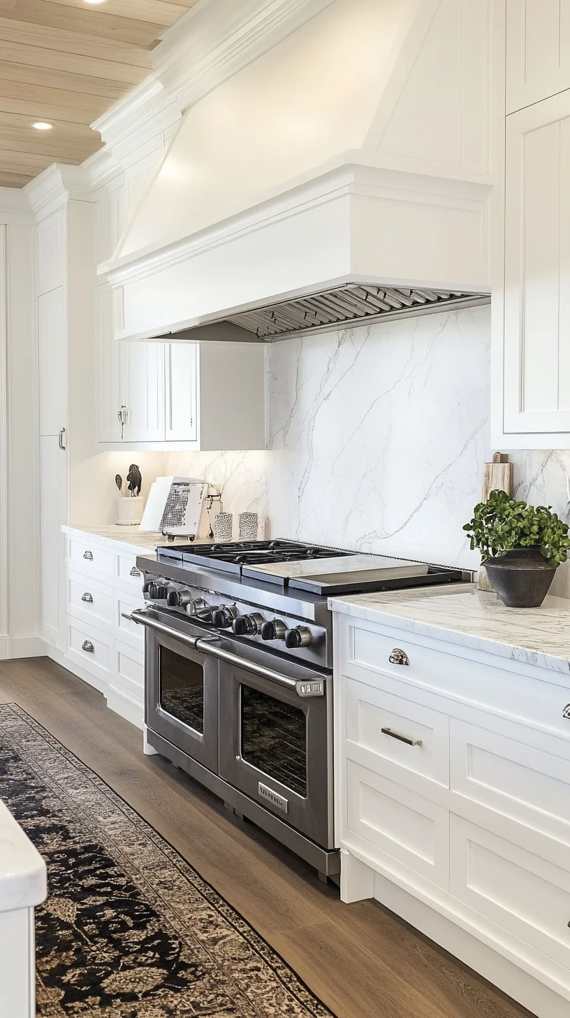 Elevate Your Culinary Space with Timeless White and Marble Elegance