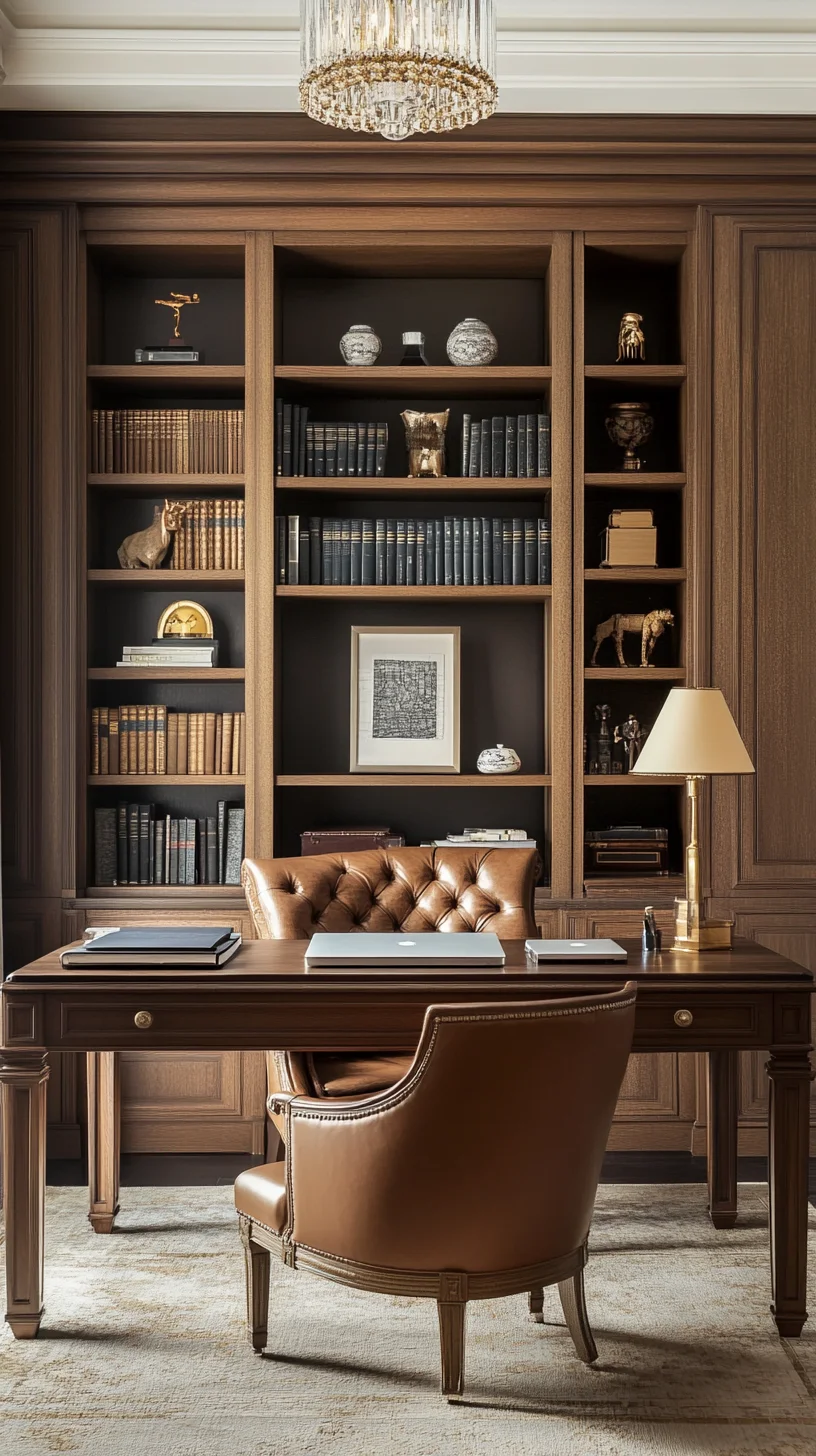 Elevate Your Home Office with Timeless Elegance: The Sophisticated Study Look