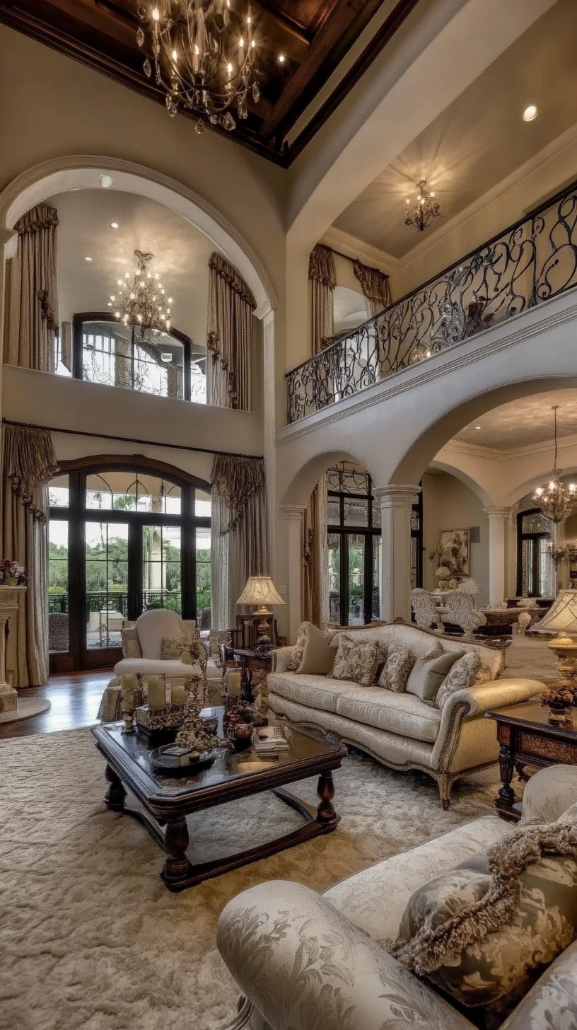 Elevate Your Living Space with Elegant High Ceilings and Luxurious Decor