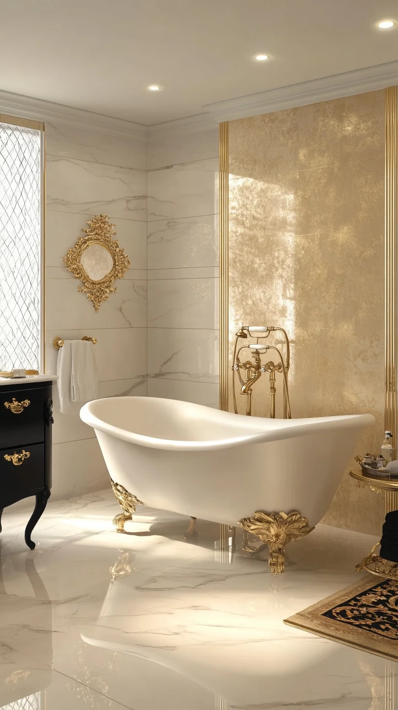 Elevate Your Retreat: Luxurious Gold Accents in Modern Bathroom Design