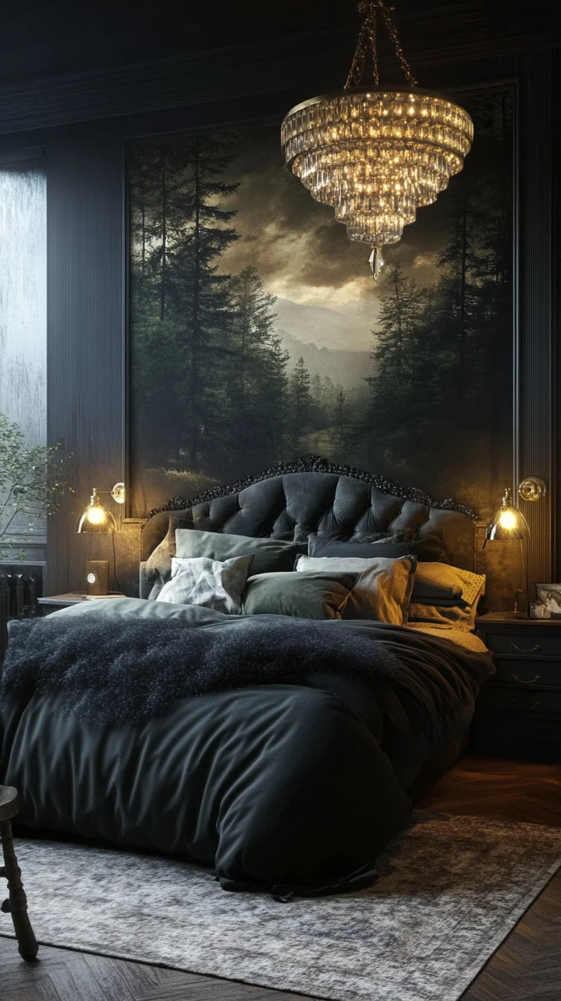 Elevate Your Sanctuary: Dark Elegance Meets Nature's Tranquility