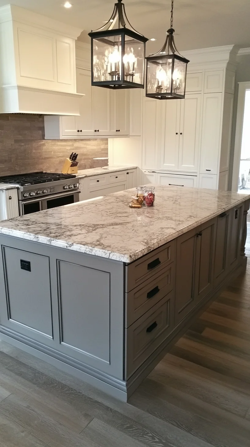 Elevate Your Space: Chic Gray and Marble Kitchen Design for Modern Elegance