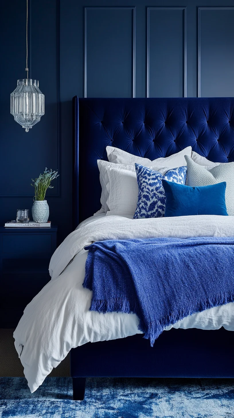 Elevate Your Space: Embrace Luxurious Navy Blue in Bedroom Decor