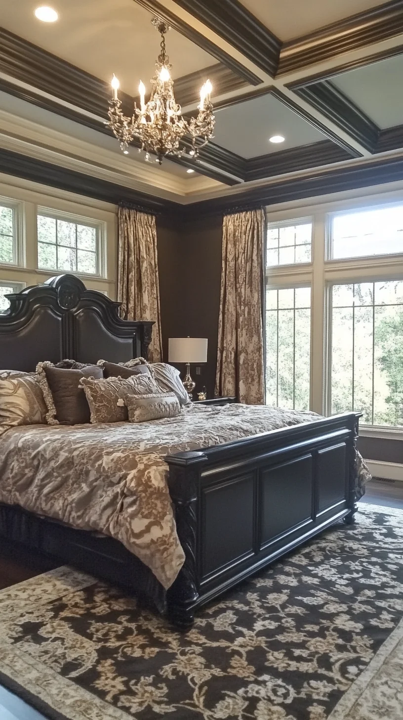 Elevate Your Space: Luxurious Dark Elegance in Bedroom Design