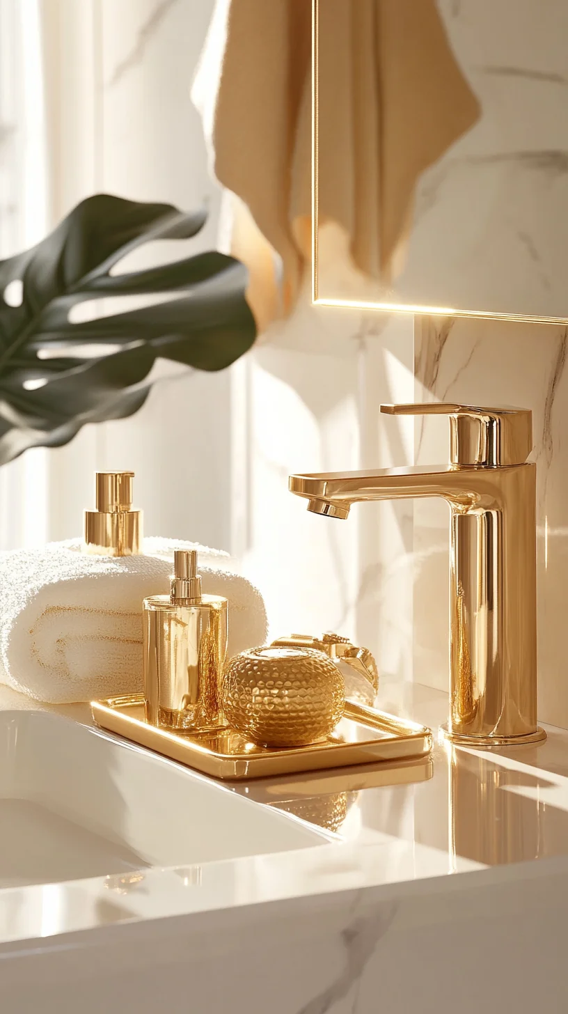 Elevate Your Space: Transform Your Bathroom with Luxurious Golden Accents