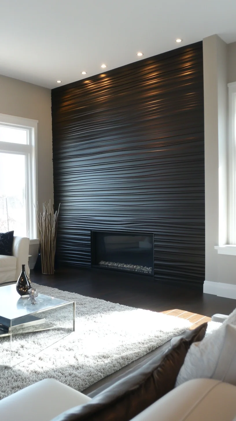 Elevate Your Space with Modern Textured Black Accent Walls