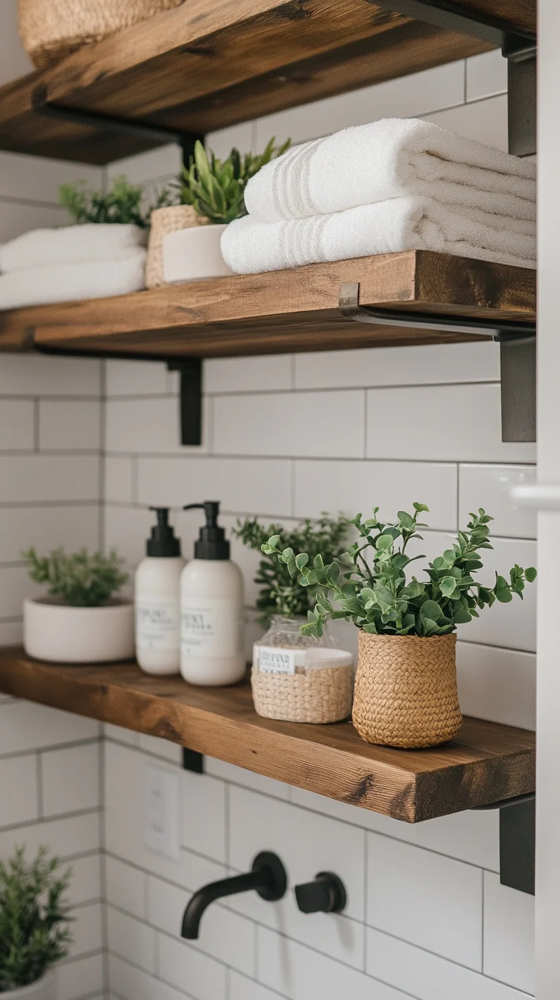 Elevate Your Space with Rustic Charm: Stylish Bathroom Shelf Decor Ideas