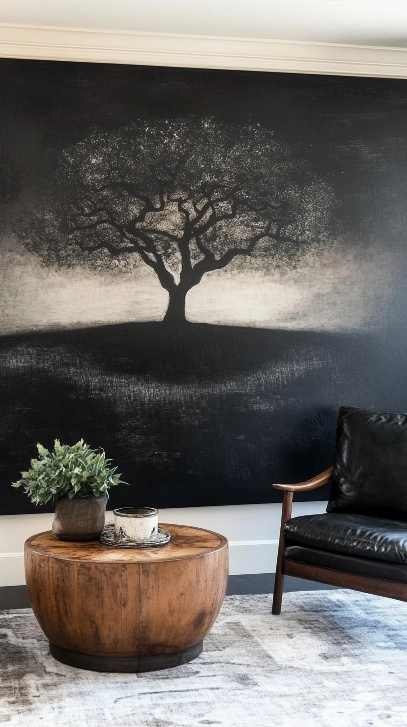 Elevate Your Space with Striking Monochrome Art and Rustic Elegance