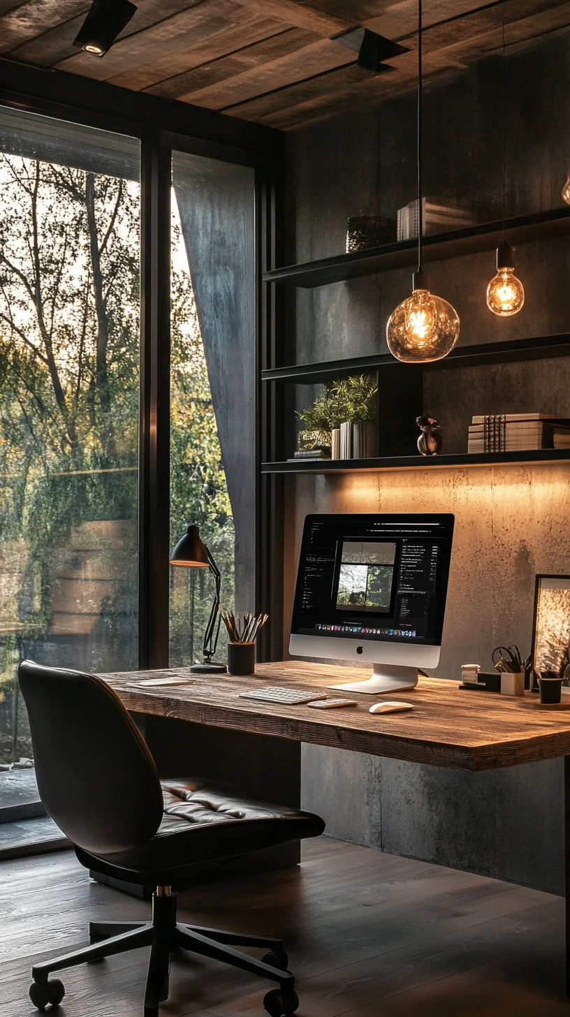 Elevate Your Workspace: Modern Industrial Charm Meets Cozy Minimalism