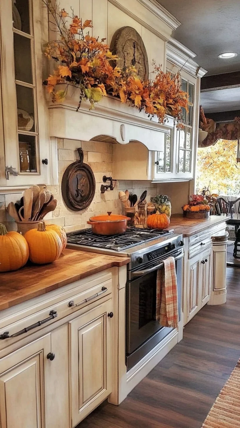 Embrace Autumn Bliss: Cozy Kitchen Decor with Rustic Charm