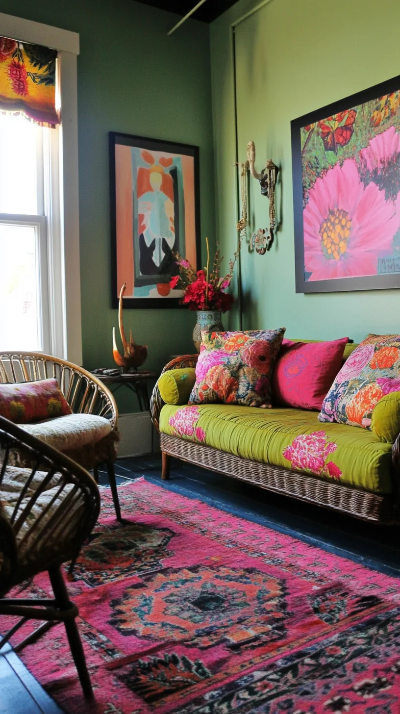 Embrace Bohemian Bliss: Infuse Vibrant Colors and Textures into Your Living Space