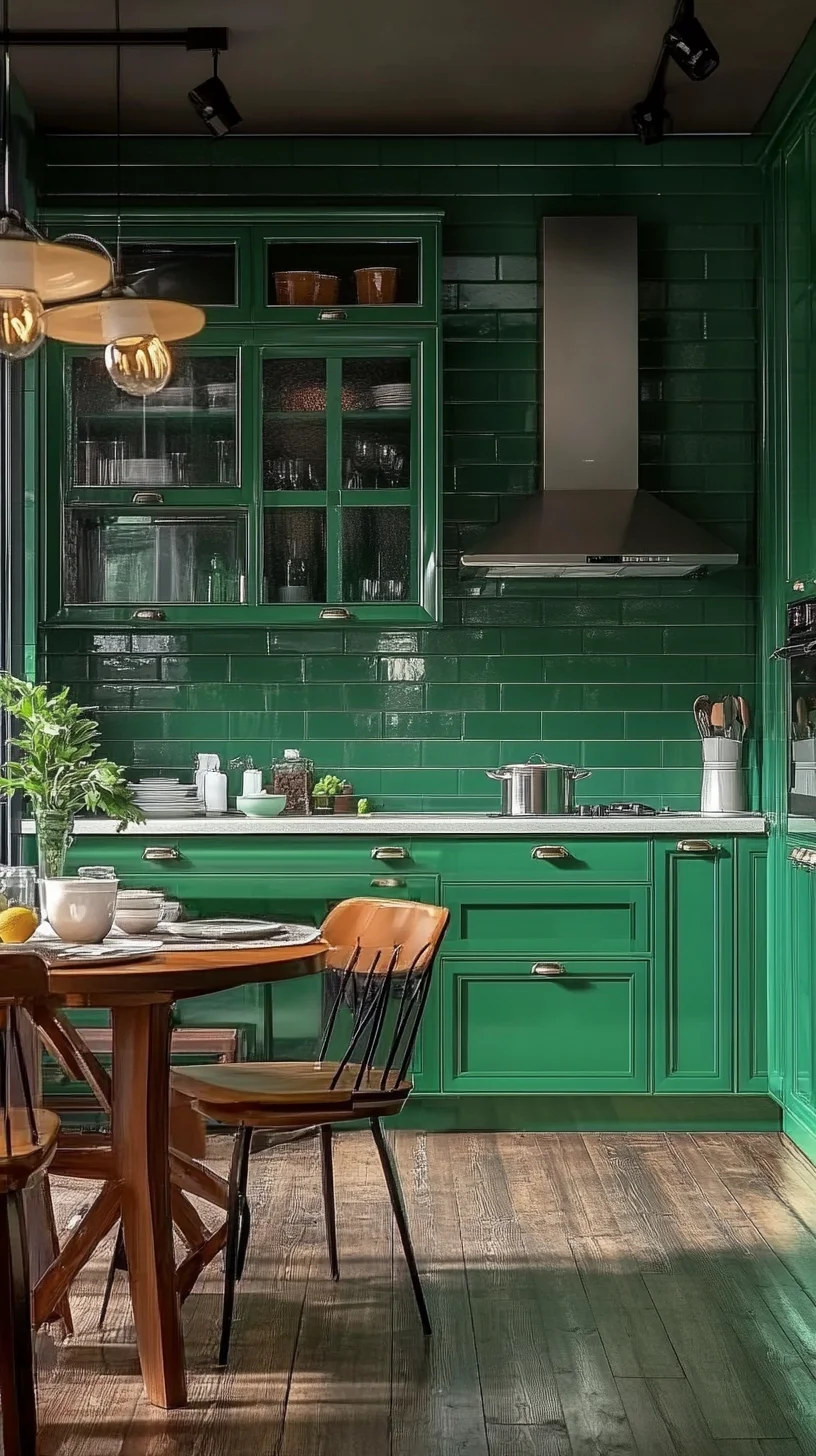 Embrace Bold Elegance: Transform Your Kitchen with Luxe Emerald Green