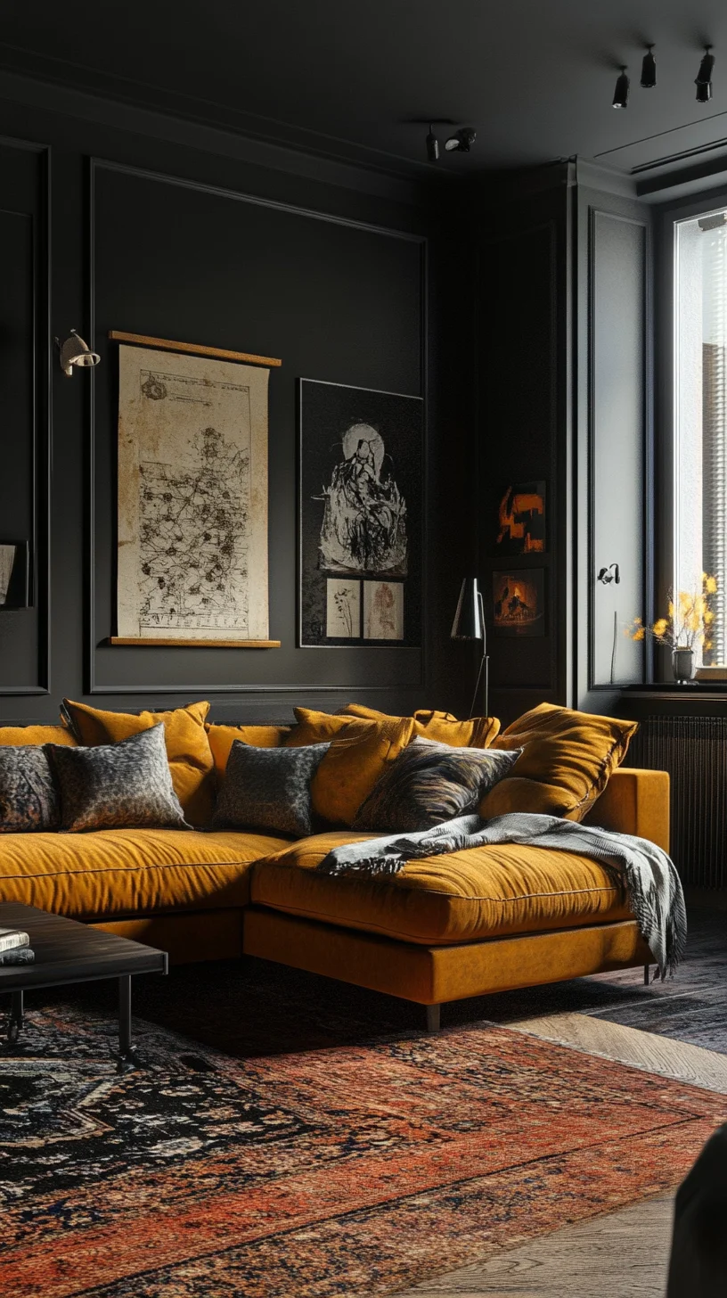 Embrace Cozy Elegance with Rich Mustard Hues and Textural Layers