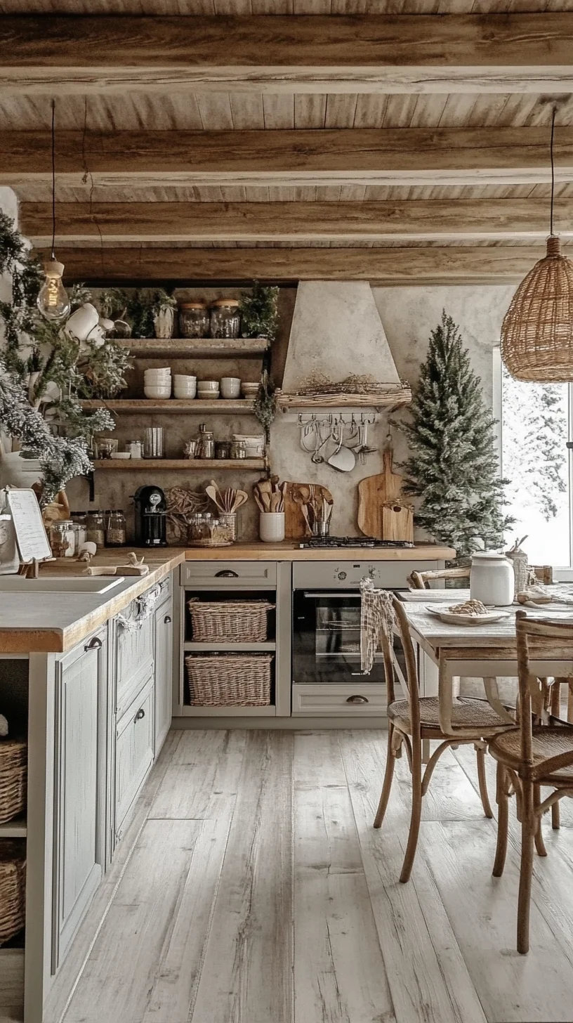 Embrace Cozy Minimalism: A Rustic-Inspired Kitchen for Warm Gatherings