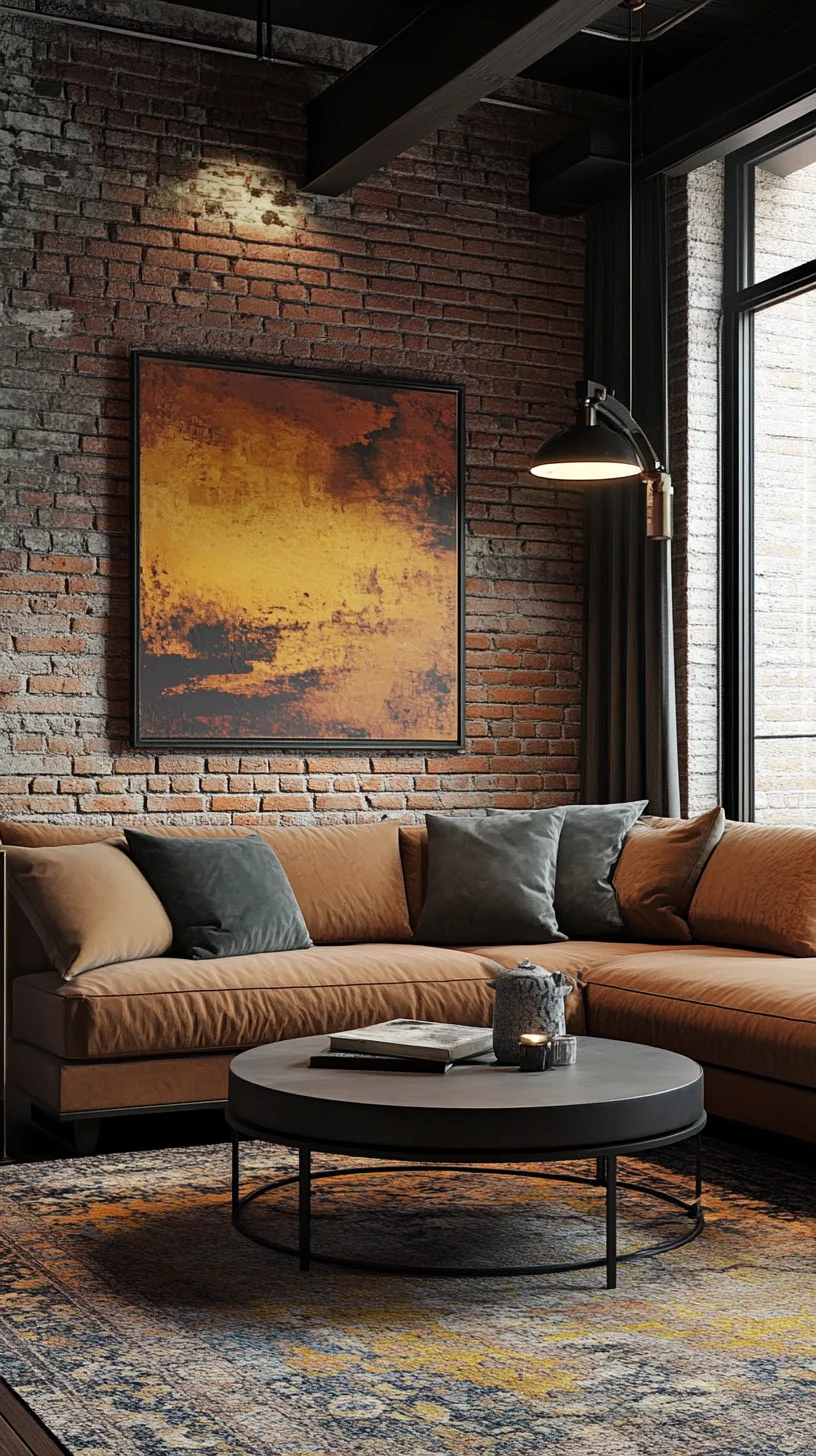 Embrace Industrial Elegance: Cozy Brick Interiors with a Modern Twist