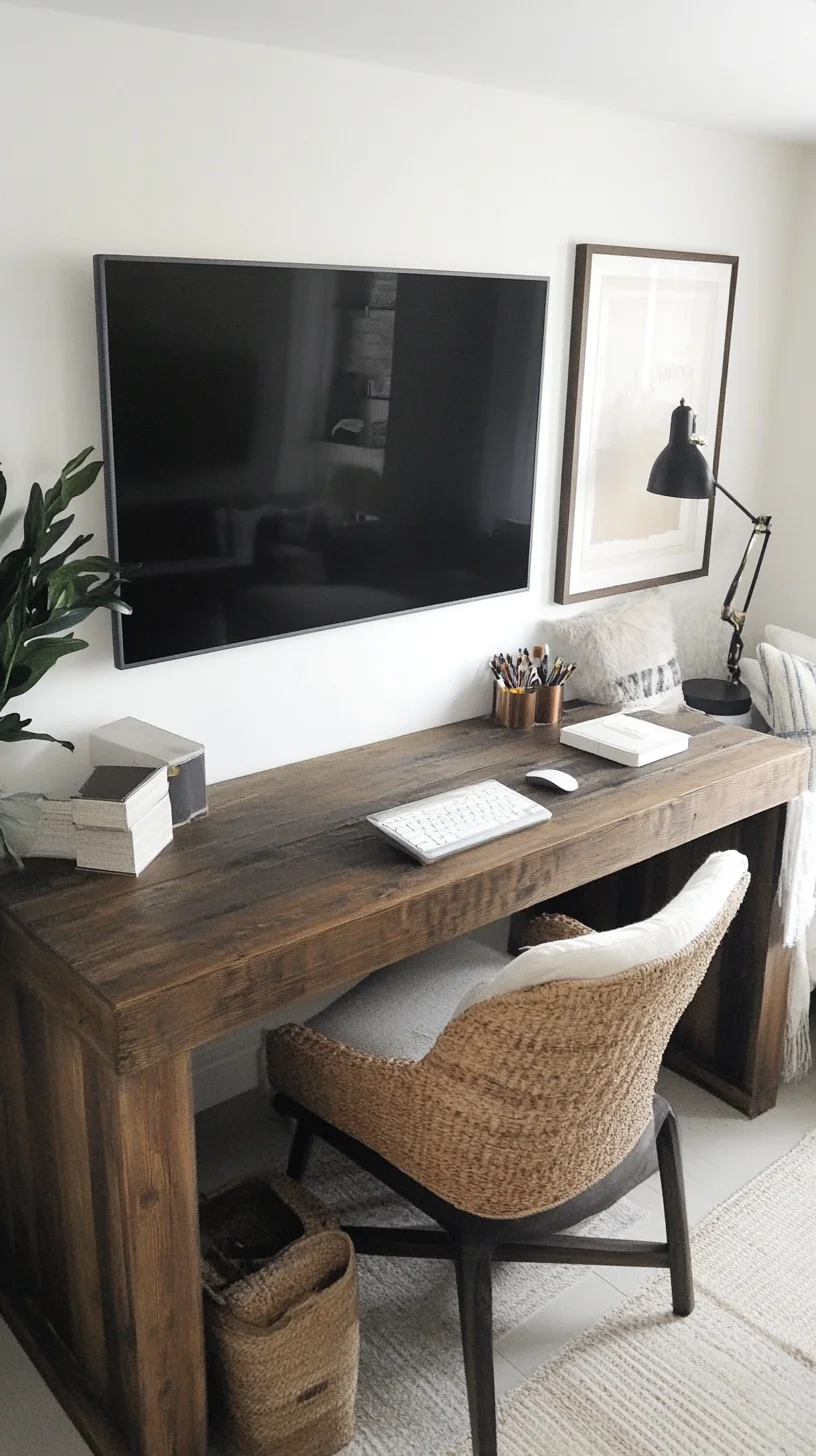 Embrace Minimalism: Create a Calm, Productive Workspace with Rustic Charm