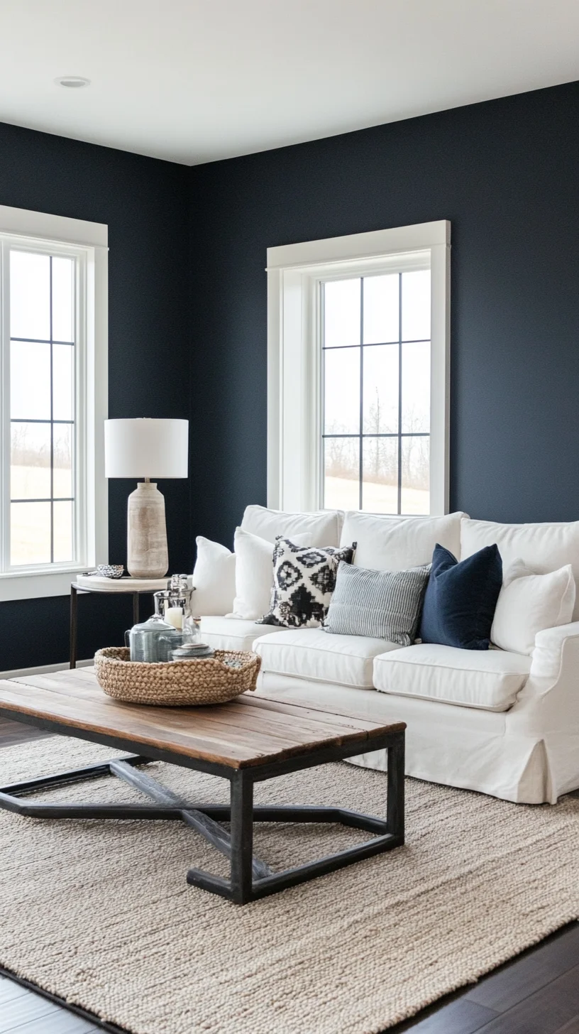 Embrace Modern Minimalism with Elegant Dark Accent Walls