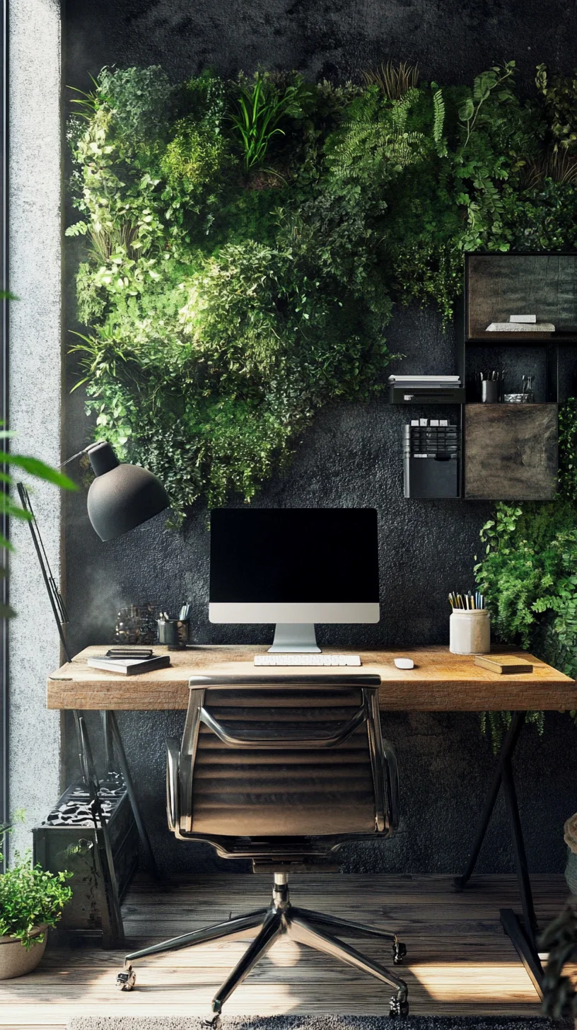 Embrace Nature: Transform Your Home Office with Lush Greenery and Minimalist Design