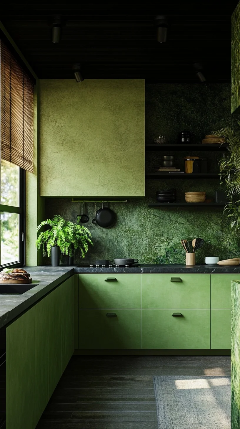 Embrace Nature's Palette: Create a Lush Green Kitchen Oasis