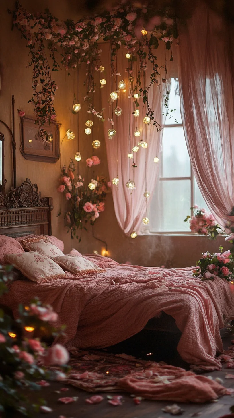 Embrace Romantic Elegance with a Dreamy Pink Floral Bedroom Oasis