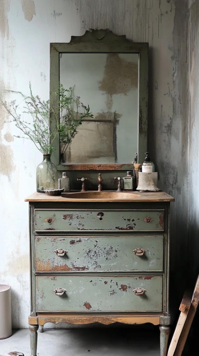 Embrace Rustic Charm with a Vintage-Inspired Bathroom Aesthetic