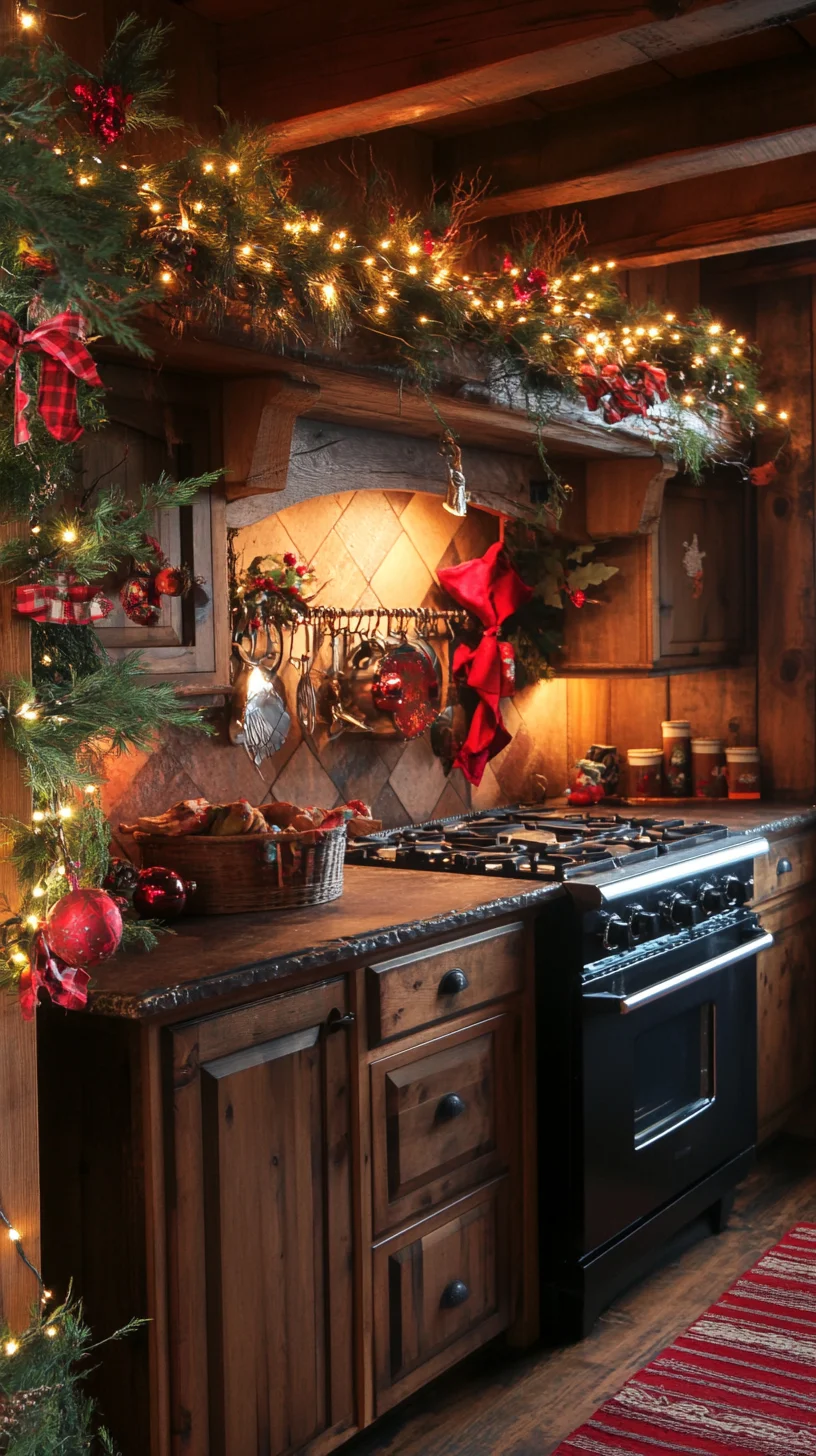 Embrace Rustic Holiday Charm with a Cozy Christmas Kitchen