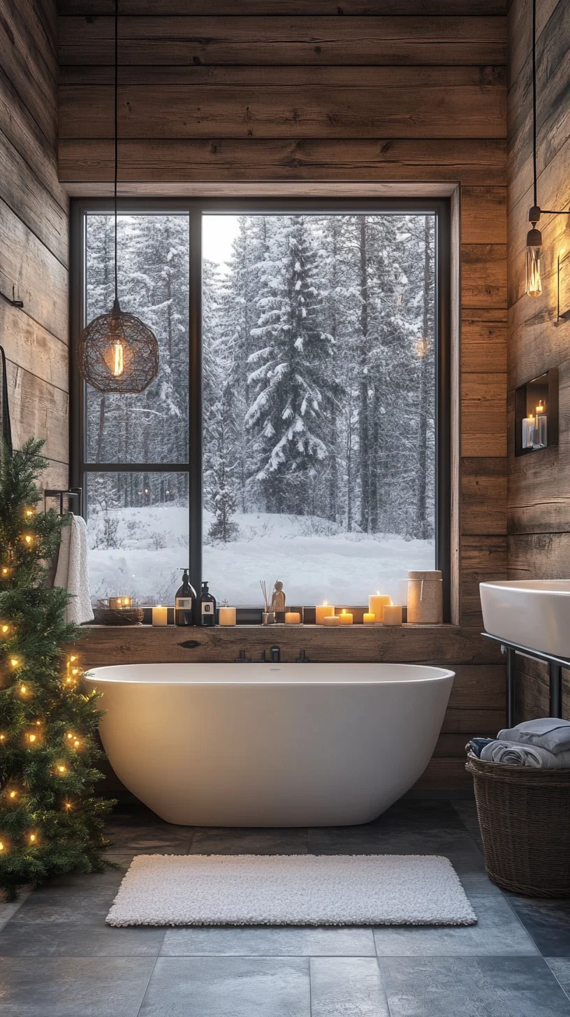 Embrace Serenity: A Cozy Cabin-Inspired Bathroom Retreat