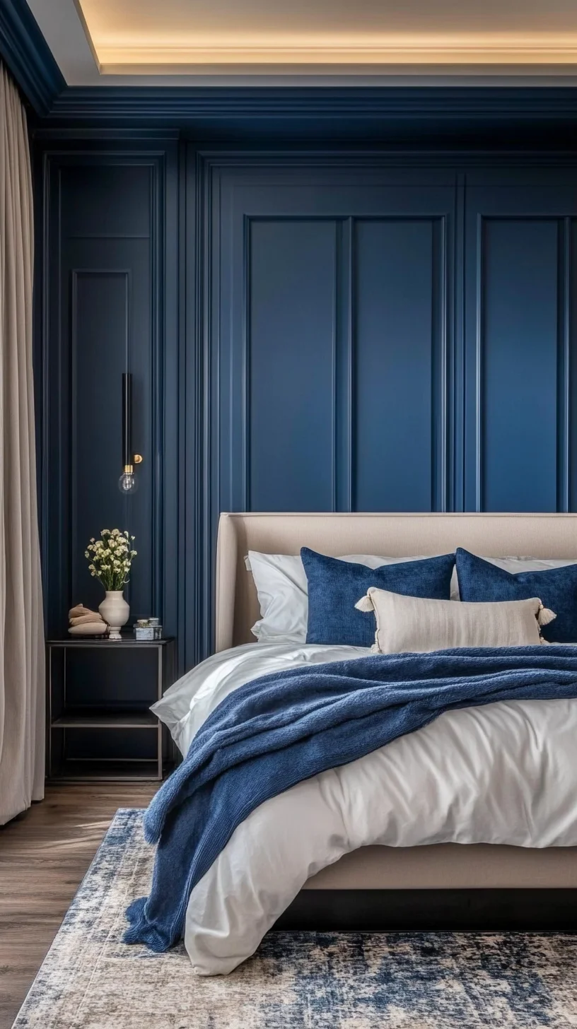 Embrace Serenity: Dive into the Allure of Deep Blue Bedroom Decor